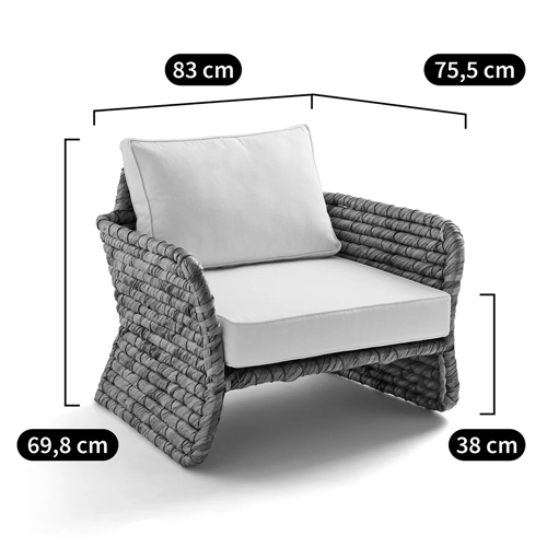 Кресло из плетеного гиацинта Gardner Wicker Armchair Кресло из плетеного гиацинта Gardner Wicker Armchair в Грозном