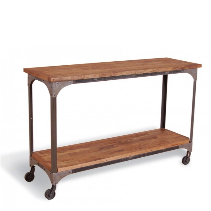 Консоль стол Industrial Metal Rust Console Table on Wheels Консоль стол Industrial Metal Rust Console Table on Wheels в Грозном | Loft Concept