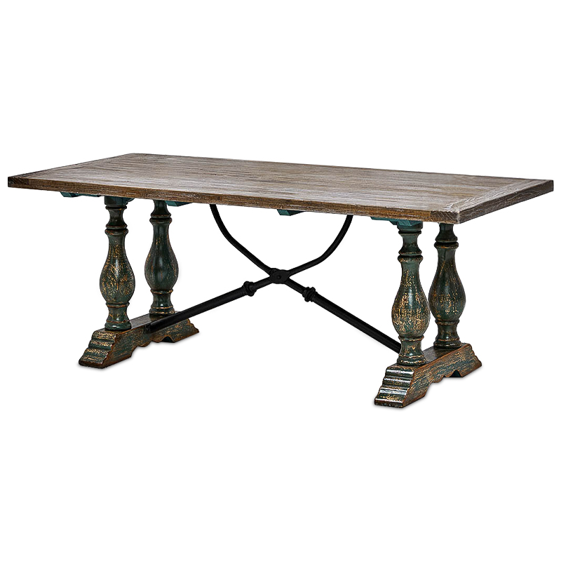 Обеденный стол Stenio Table Коричневый винтаж Черный Изумрудный Обеденный стол Stenio Table Коричневый винтаж Черный Изумрудный в Грозном | Loft Concept