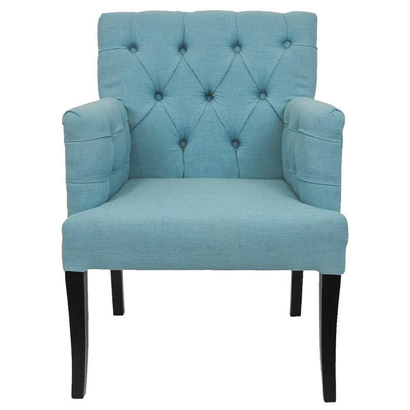 Кресло Addison Chic Armchair blue flax Бирюзовый Черный Кресло Addison Chic Armchair blue flax Бирюзовый Черный в Грозном | Loft Concept