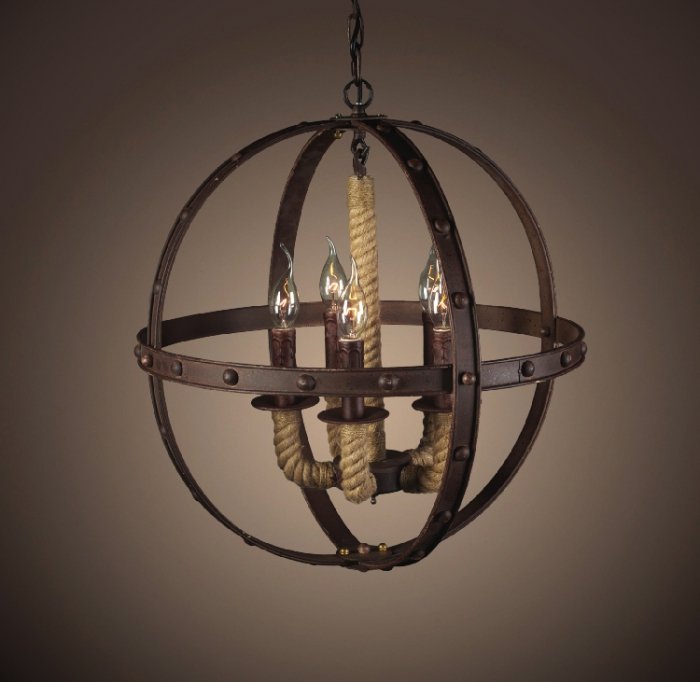 Люстра Spere Loft Rope Light Коричневый Люстра Spere Loft Rope Light Коричневый в Грозном | Loft Concept