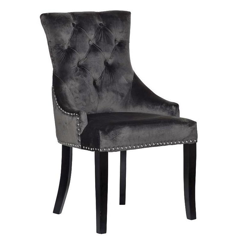 Стул Cozy Gray Chair Серый Хром Черный Стул Cozy Gray Chair Серый Хром Черный в Грозном | Loft Concept