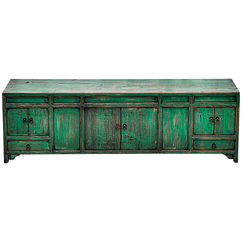 Комод длинный в винтажном стиле Holden Loft Chest of Drawers Green Зеленый Коричневый винтаж Комод длинный в винтажном стиле Holden Loft Chest of Drawers Green Зеленый Коричневый винтаж в Грозном | Loft Concept