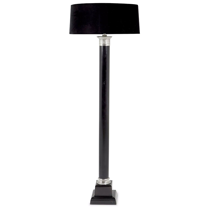 Торшер Eichholtz Floor Lamp Monaco Никель Черный Торшер Eichholtz Floor Lamp Monaco Никель Черный в Грозном | Loft Concept