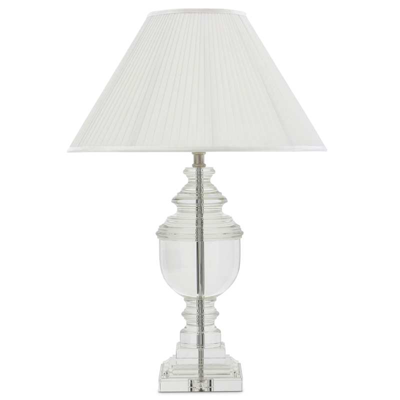 Настольная лампа Eichholtz Table Lamp Noble Прозрачный Белый Никель Настольная лампа Eichholtz Table Lamp Noble Прозрачный Белый Никель в Грозном | Loft Concept