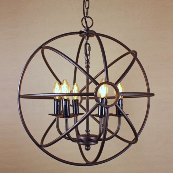Люстра Orb Iron Farn Sphere Pendant Коричневый в Грозном | Loft Concept 