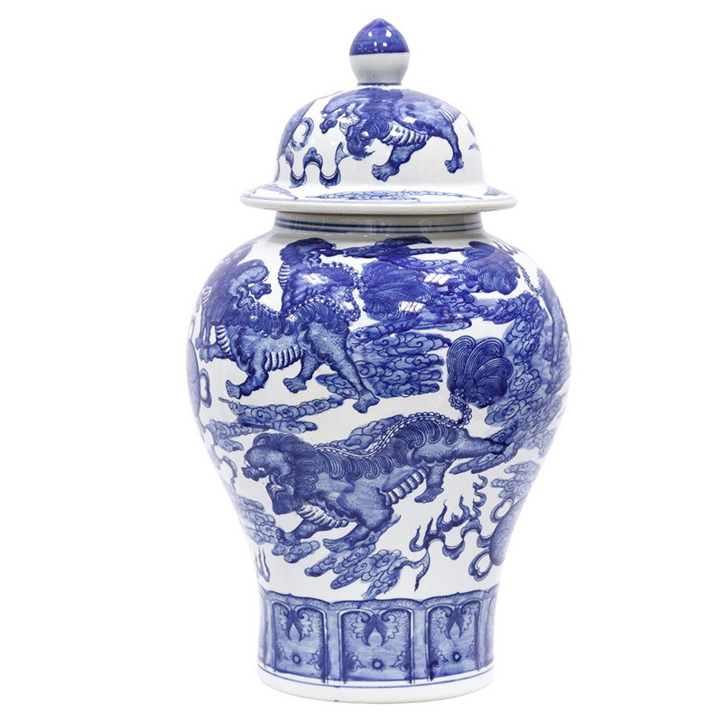 Ваза Blue White Chinese Dragon Vase Синий Белый в Грозном | Loft Concept 