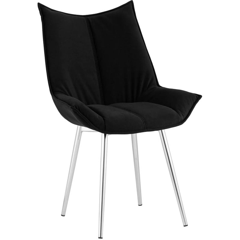 Стул Oslo Chair Черный Велюр Черный Серебряный Стул Oslo Chair Черный Велюр Черный Серебряный в Грозном | Loft Concept