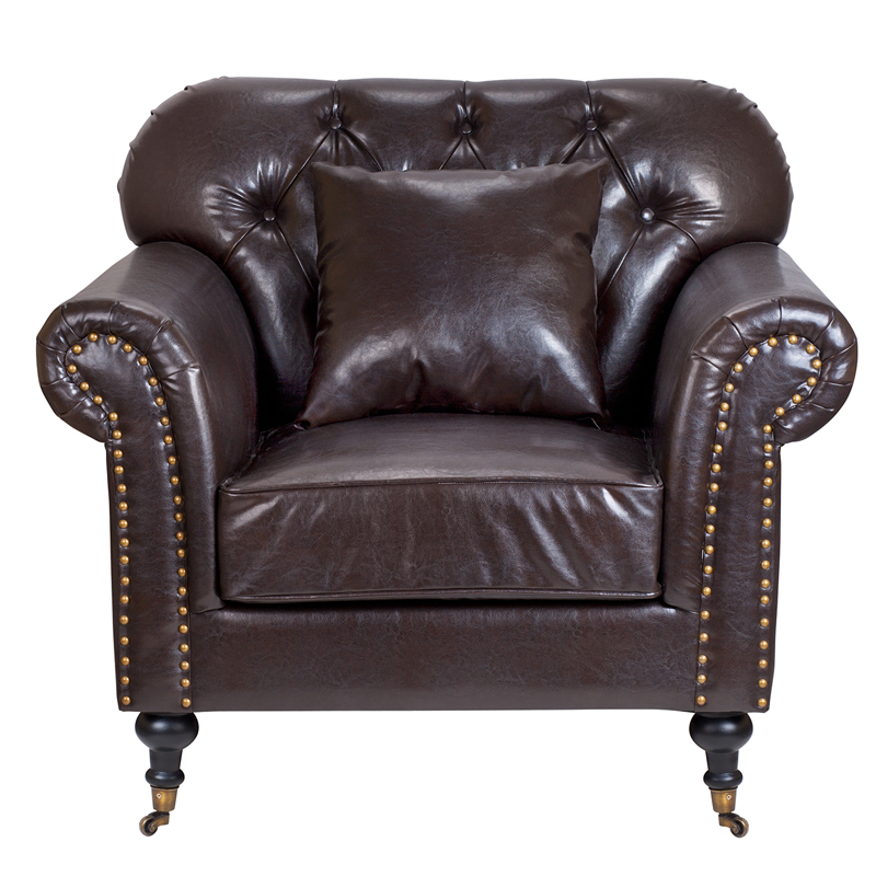 Кресло Taddeo Armchair brown Коричневый Кресло Taddeo Armchair brown Коричневый в Грозном | Loft Concept