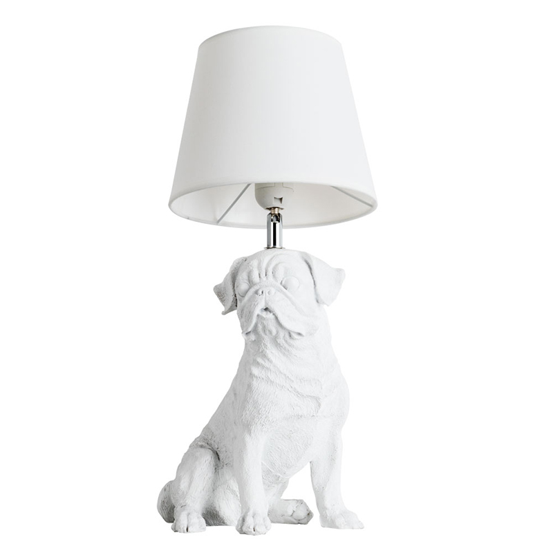 Настольная лампа White Bulldog Table Lamp Белый Настольная лампа White Bulldog Table Lamp Белый в Грозном | Loft Concept
