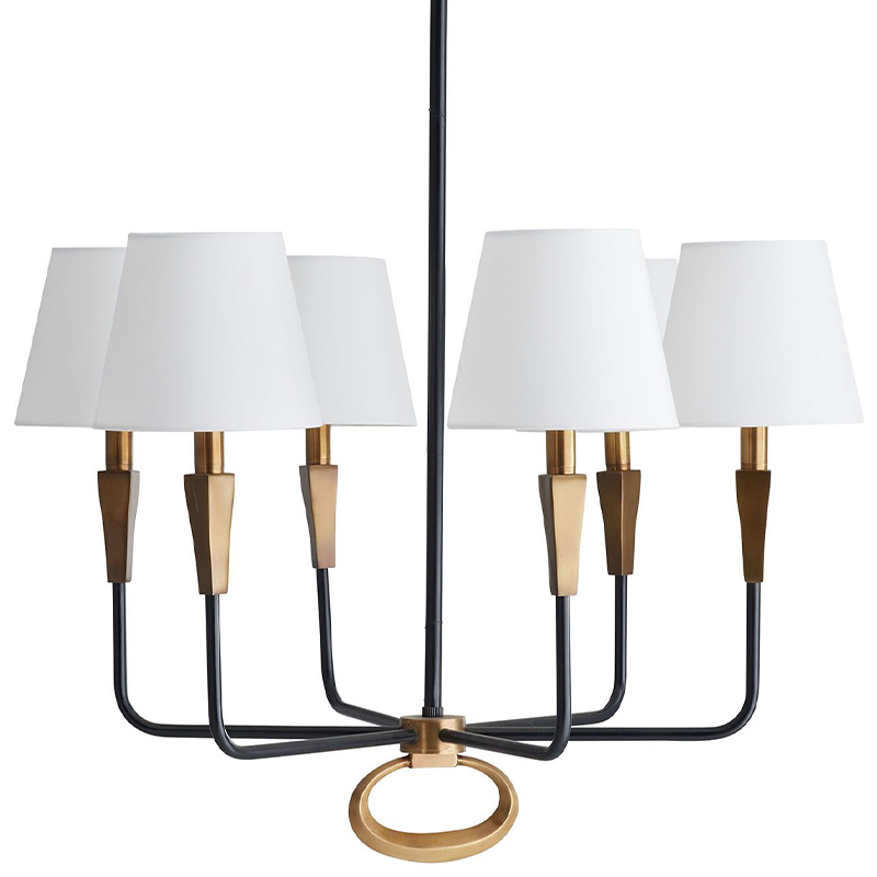 Люстра Arteriors JEREMIAH CHANDELIER Бронза Белый Черный Люстра Arteriors JEREMIAH CHANDELIER Бронза Белый Черный в Грозном | Loft Concept