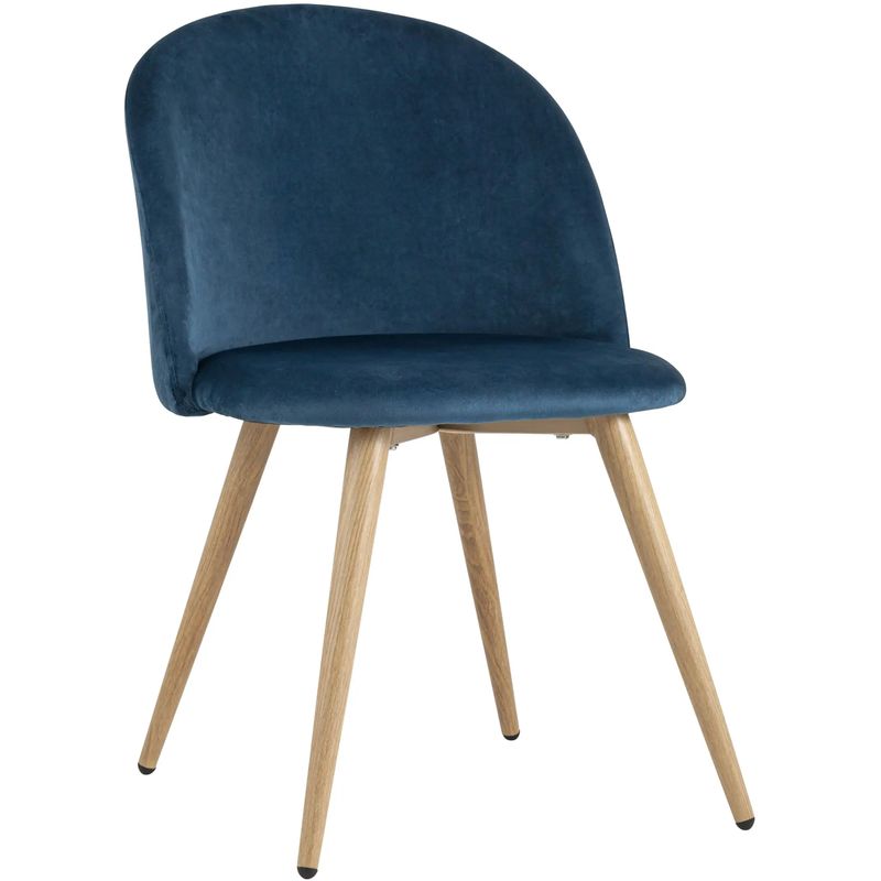 Стул Miruna Chair II Синий Велюр Синий Древесина Стул Miruna Chair II Синий Велюр Синий Древесина в Грозном | Loft Concept