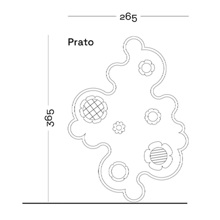 Дизайнерский ковер с цветами Poltronova Tappeto Prato Rug в Грозном