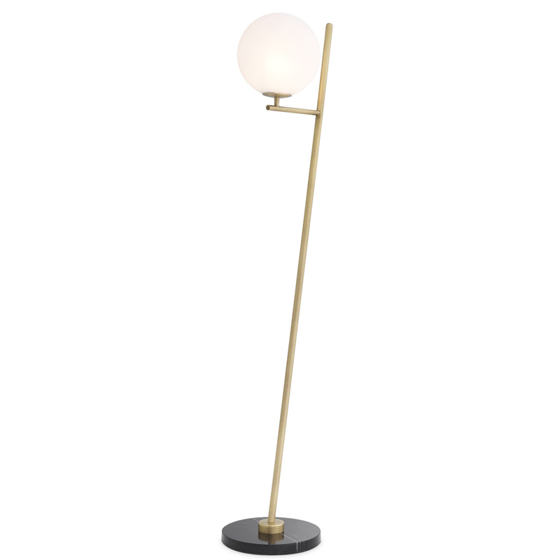 Торшер Eichholtz Floor Lamp Flynn Brass Латунь Античная полированная Белый Черный Мрамор Nero Торшер Eichholtz Floor Lamp Flynn Brass Латунь Античная полированная Белый Черный Мрамор Nero в Грозном | Loft Concept