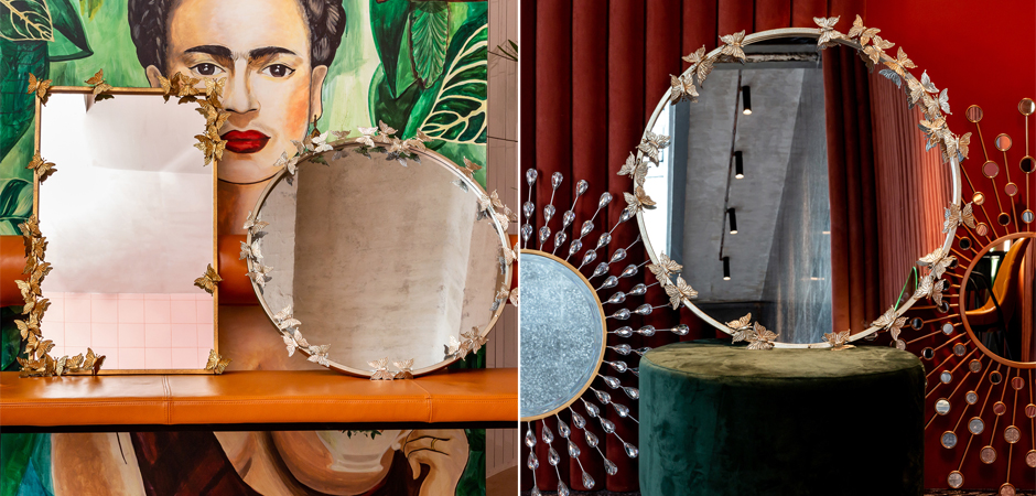Зеркало Butterflies Circle Silver Mirror Зеркало Butterflies Circle Silver Mirror - Loft-Concept в Грозном