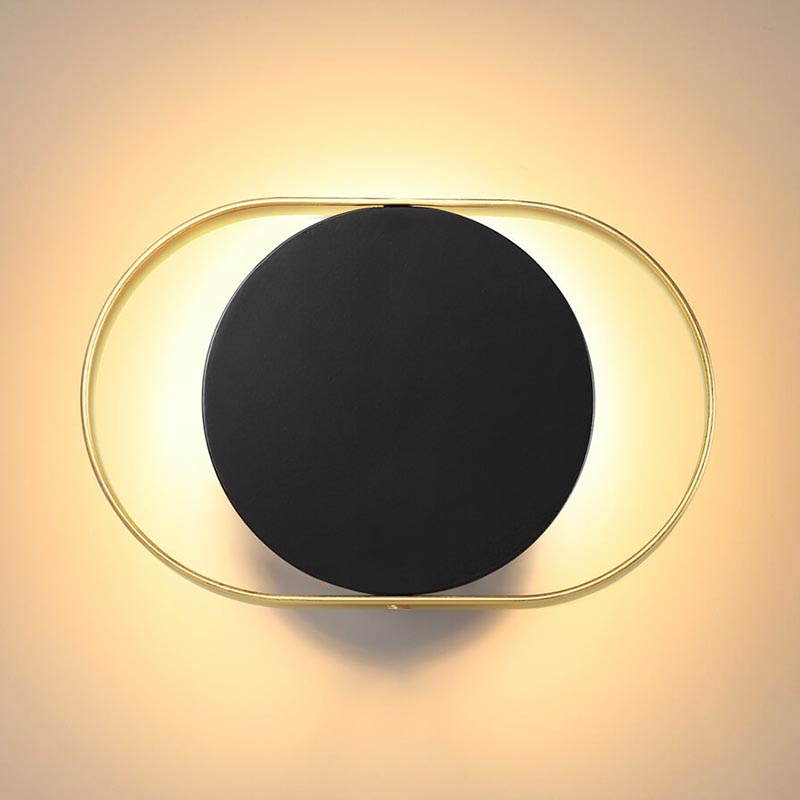 Бра Globo Ocular Sconce Oval Black Золотой Черный Бра Globo Ocular Sconce Oval Black Золотой Черный в Грозном | Loft Concept