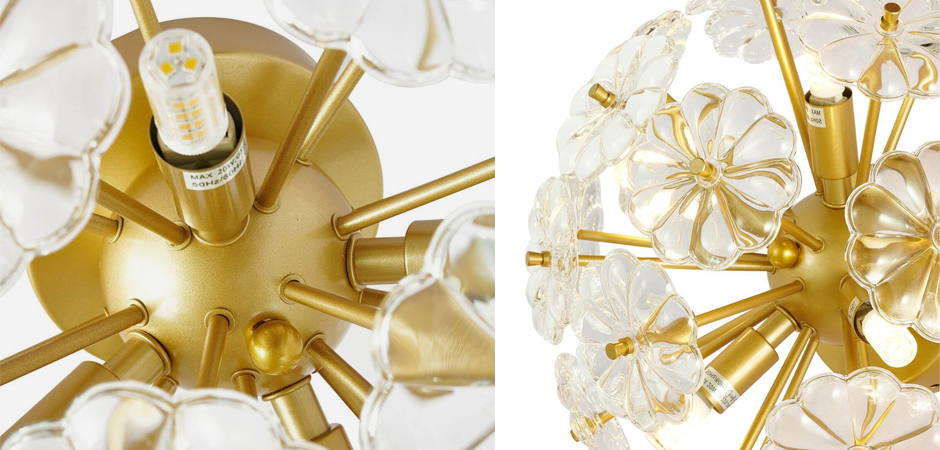 Бра Glass Flowers Sputnik Wall Lamp Бра Glass Flowers Sputnik Wall Lamp - Loft-Concept в Грозном