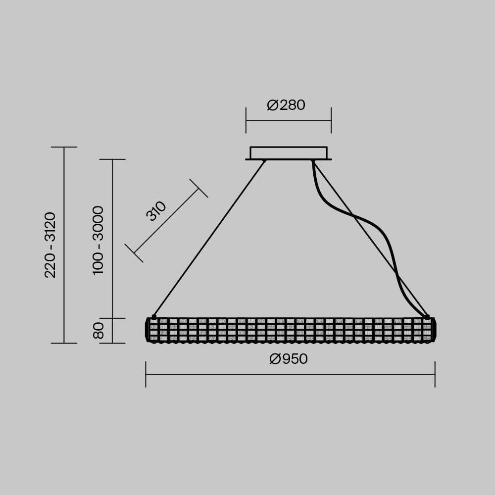 Люстра подвесная Castello 3000К 35Вт в Грозном