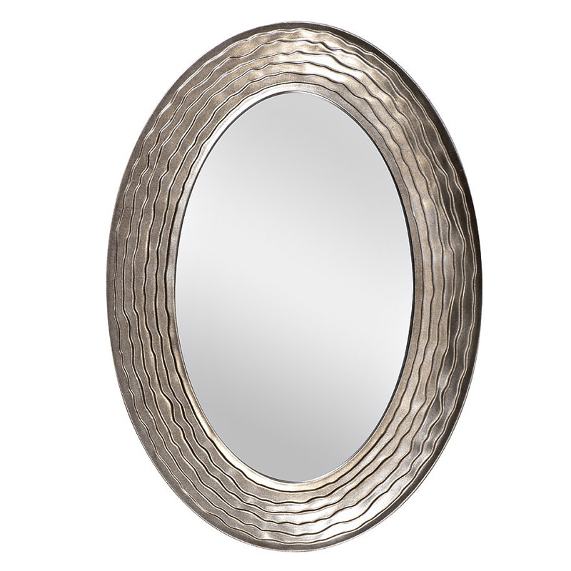 Зеркало Waves Dark Silver Oval Mirror Зеркало Waves Dark Silver Oval Mirror в Грозном | Loft Concept