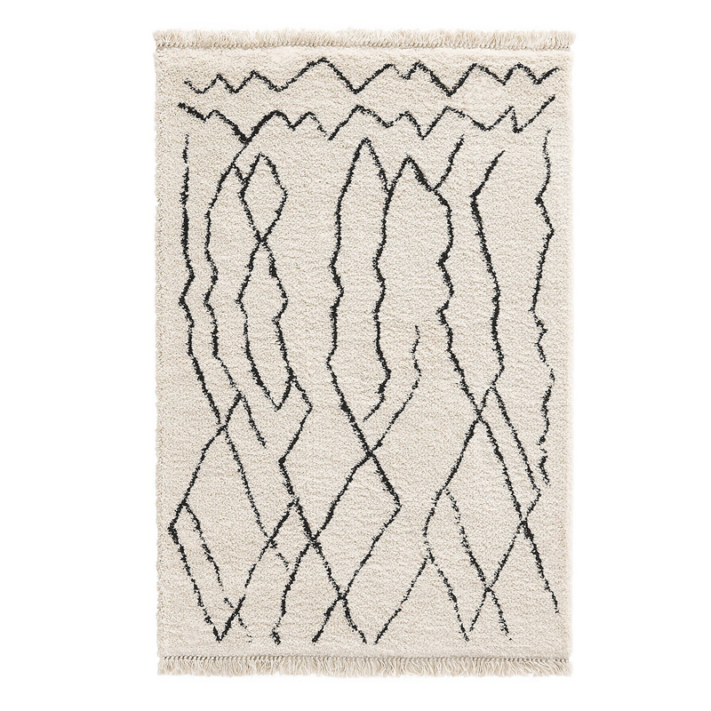 Ковер Oriental Style Carpet II Черно-белый Ковер Oriental Style Carpet II Черно-белый в Грозном | Loft Concept
