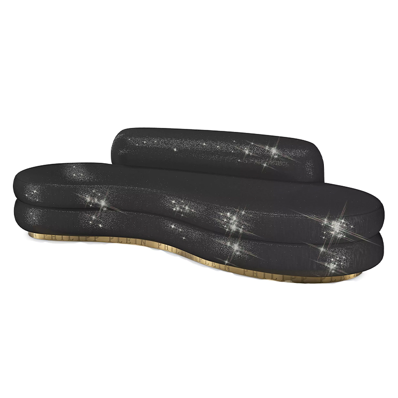 Диван Philipp Plein Sofa Icon Limited Edition Чёрный Черный Латунь Диван Philipp Plein Sofa Icon Limited Edition Чёрный Черный Латунь в Грозном | Loft Concept