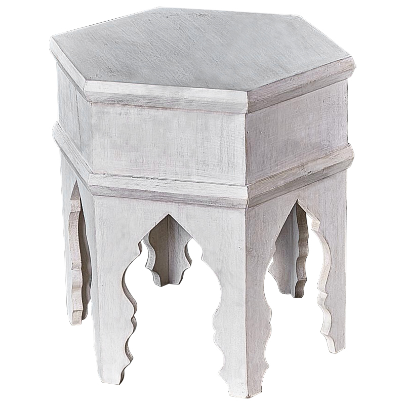 Приставной стол Weimin Grey MangoSide Table Белый в Грозном | Loft Concept 