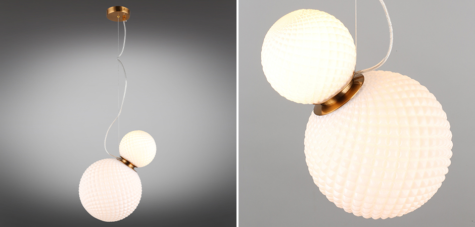 Подвесной светильник Perforated Bubbles с белым плафоном Подвесной светильник Perforated Bubbles с белым плафоном - Loft-Concept в Грозном