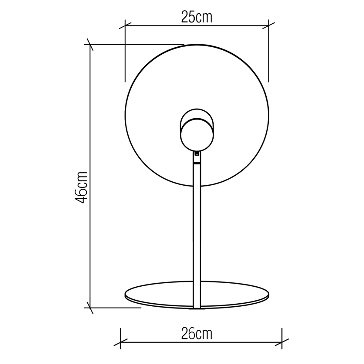 Настольная лампа с круглым деревянным отражателем и черным цилиндрическим плафоном Accord Lighting в Грозном