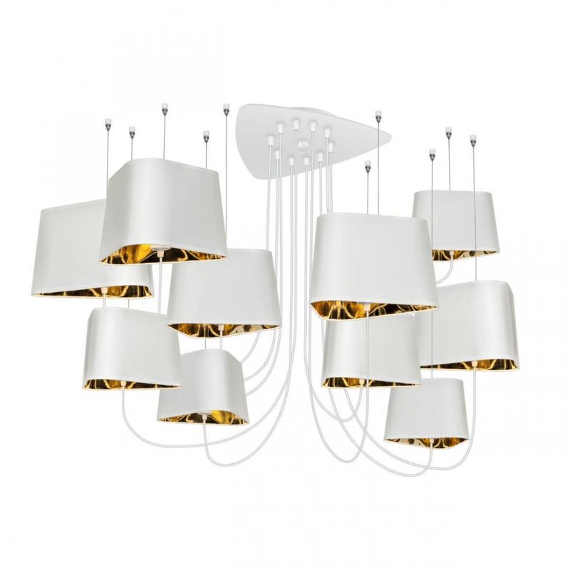 Люстра Designheure Lighting White Grand Nuage10 плафонов Белый Золотой Люстра Designheure Lighting White Grand Nuage10 плафонов Белый Золотой в Грозном | Loft Concept