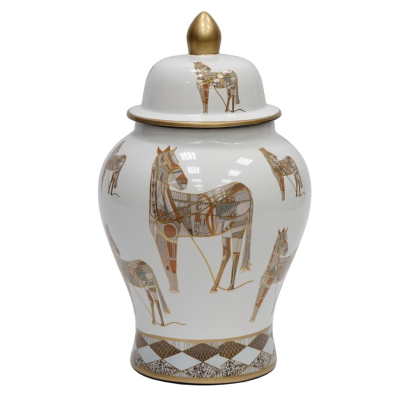 Ваза Horses Vase Белый Бежевый Коричневый в Грозном | Loft Concept 