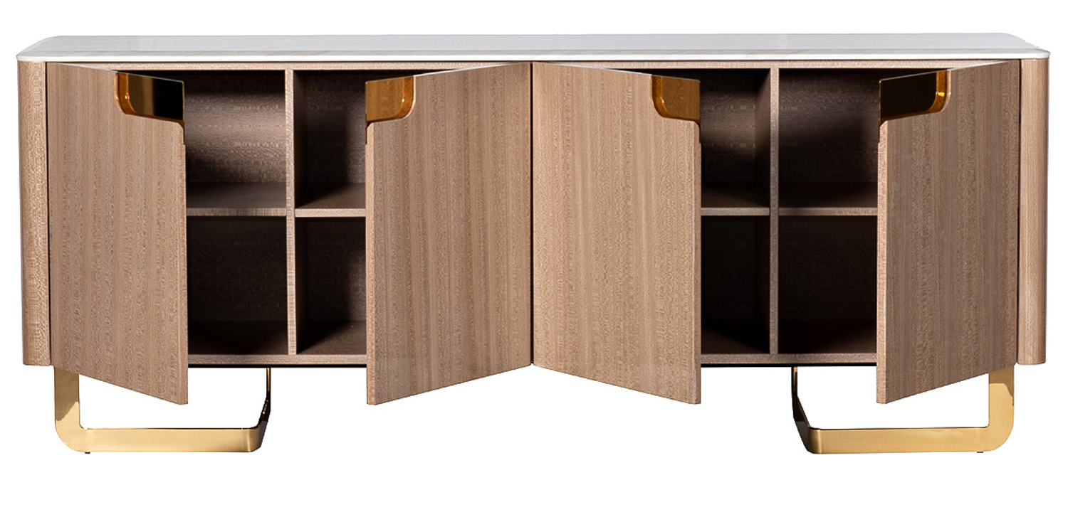 Комод длинный на металлических ножках Bertran Chest of Drawers - фото