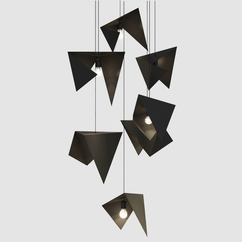 Люстра Chandelier BIRD 7 black LGH0731 Черный матовый Люстра Chandelier BIRD 7 black LGH0731 Черный матовый в Грозном | Loft Concept