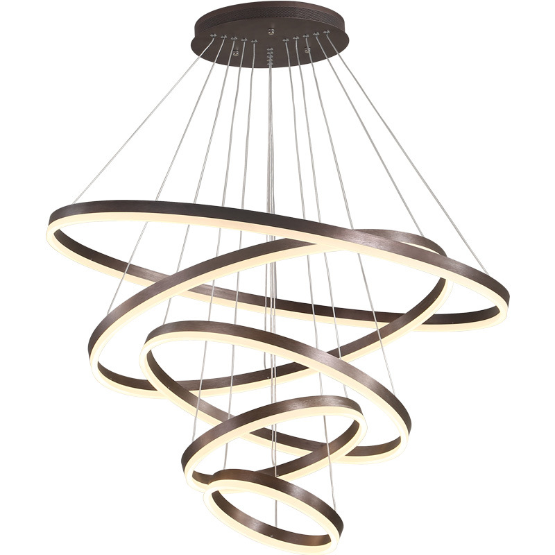 Люстра Ribbon Circles Chandelier Темная бронза Люстра Ribbon Circles Chandelier Темная бронза в Грозном | Loft Concept