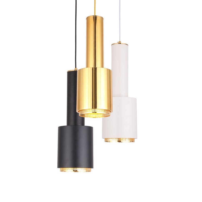 Подвесной светильник Alvar Aalto A110 Pendant Lamp Латунь Белый Черный Подвесной светильник Alvar Aalto A110 Pendant Lamp Латунь Белый Черный в Грозном | Loft Concept