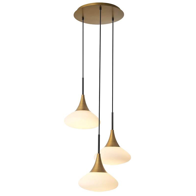 Люстра Eichholtz Chandelier Duco S Латунь Белый Люстра Eichholtz Chandelier Duco S Латунь Белый в Грозном | Loft Concept