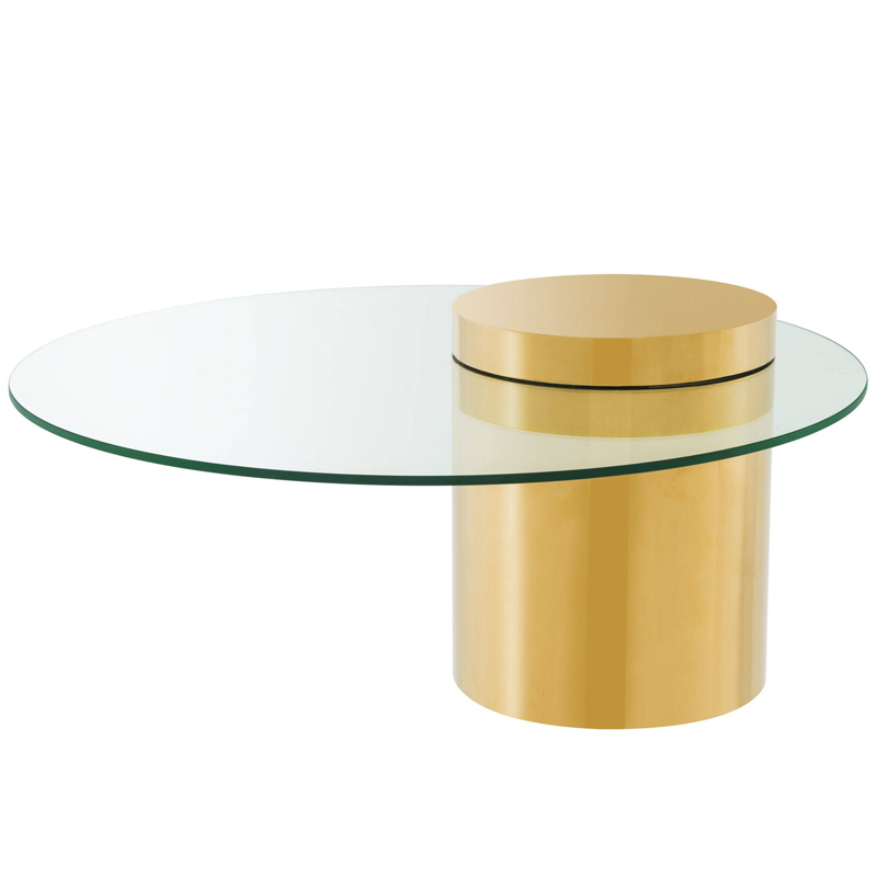 Кофейный стол Eichholtz Coffee Table Equilibre Глянцевое золото Прозрачный Кофейный стол Eichholtz Coffee Table Equilibre Глянцевое золото Прозрачный в Грозном | Loft Concept