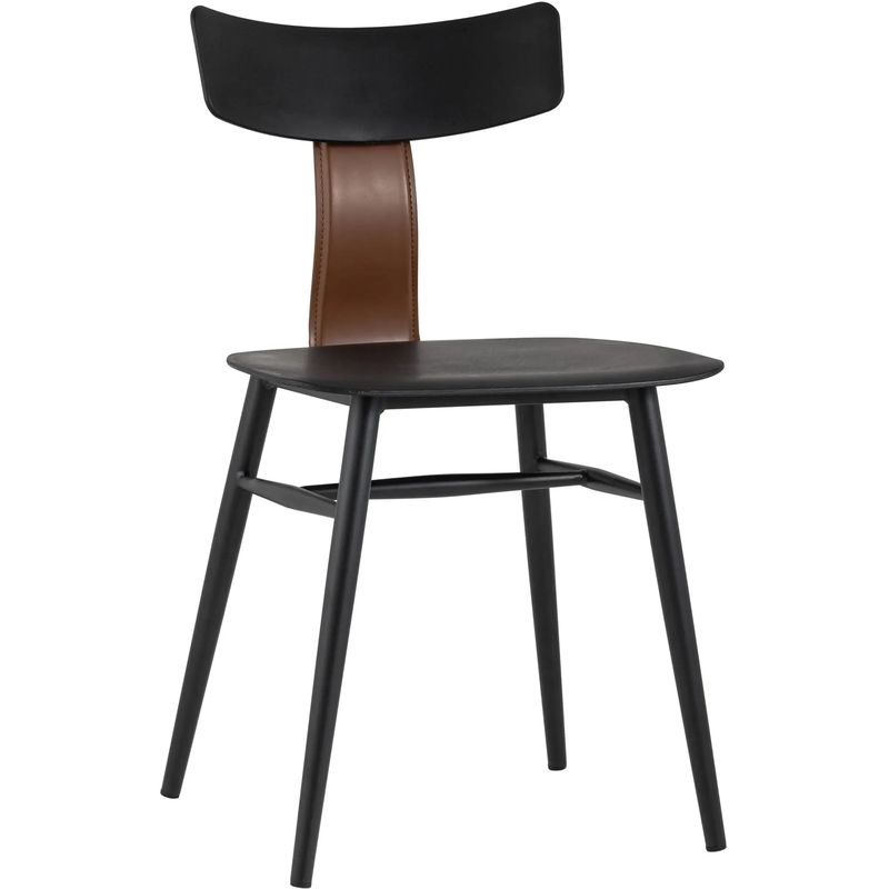 Стул ANT Black Eco-Leather Черный Коричневый Стул ANT Black Eco-Leather Черный Коричневый в Грозном | Loft Concept