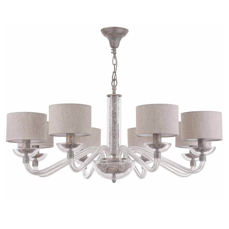 Люстра Sabella Light Chandelier 8 lamp Серый Люстра Sabella Light Chandelier 8 lamp Серый в Грозном | Loft Concept