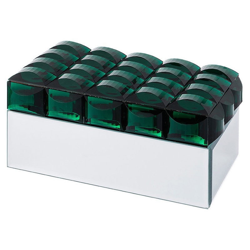 Шкатулка Glass Emerald Mirror Box Изумрудный Зеркало Шкатулка Glass Emerald Mirror Box Изумрудный Зеркало в Грозном | Loft Concept