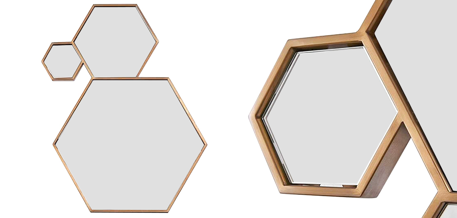 Зеркало Hexagons Mirror Зеркало Hexagons Mirror - Loft-Concept в Грозном