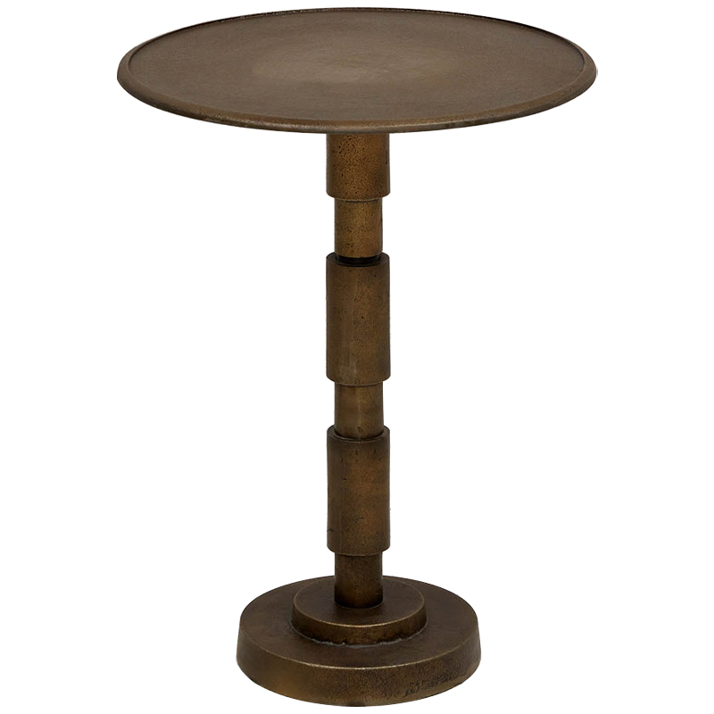 Приставной круглый металлический стол Thanh Side Table Бронза Приставной круглый металлический стол Thanh Side Table Бронза в Грозном | Loft Concept