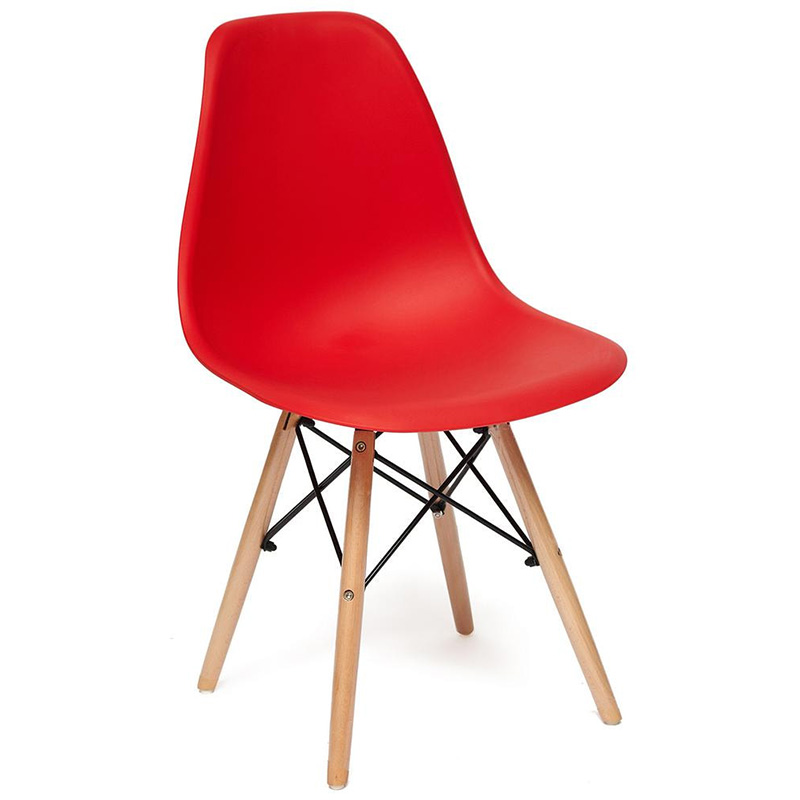 Стул DSW red Красный Древесина Стул DSW red Красный Древесина в Грозном | Loft Concept