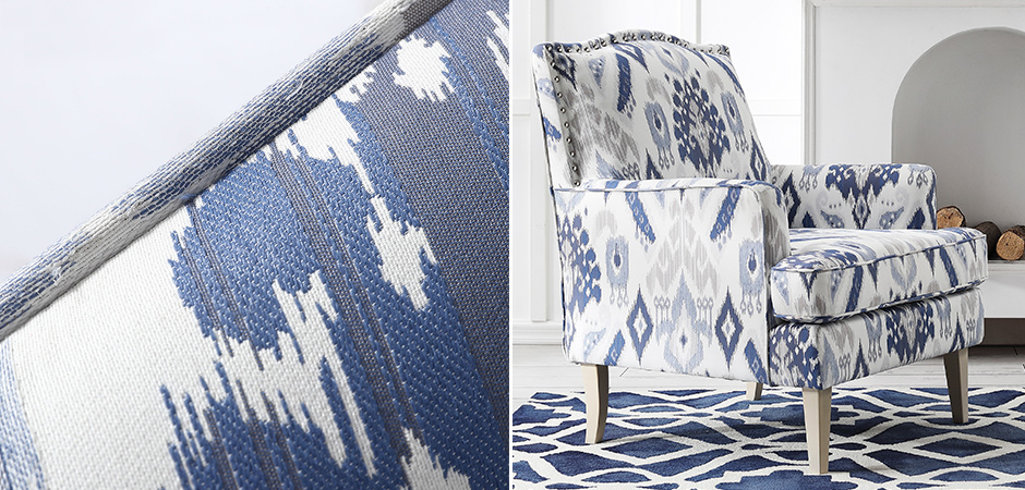 Кресло Armchair Ornament Blue Ikat Кресло Armchair Ornament Blue Ikat - Loft-Concept в Грозном