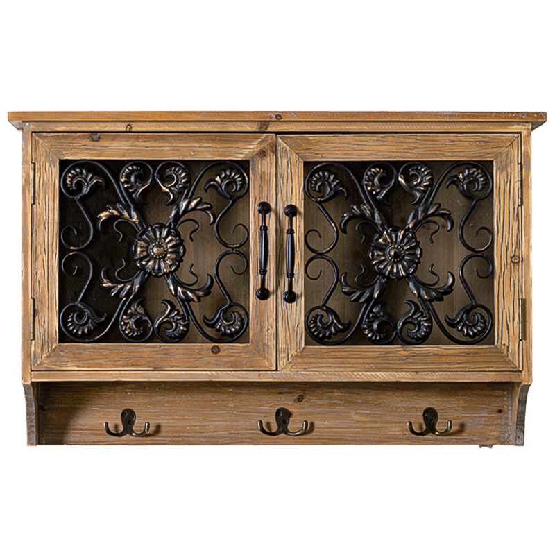 Полка Albert Provence Wood Shelf Коричневый Древесина Черный Прозрачное Стекло Полка Albert Provence Wood Shelf Коричневый Древесина Черный Прозрачное Стекло в Грозном | Loft Concept