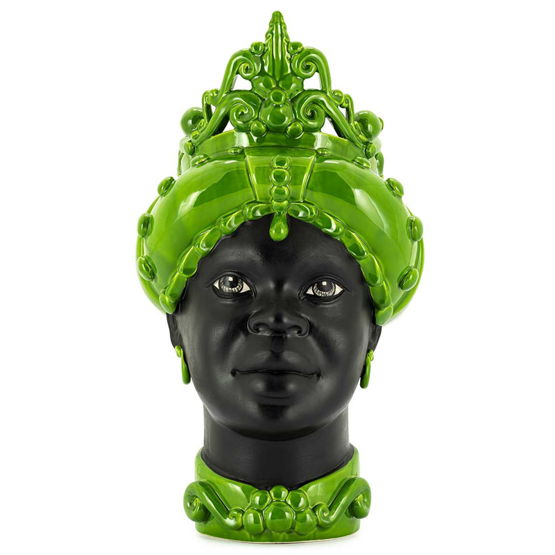 Ваза VASE MORO LADY MED. MAT Green Черный Зеленый Ваза VASE MORO LADY MED. MAT Green Черный Зеленый в Грозном | Loft Concept