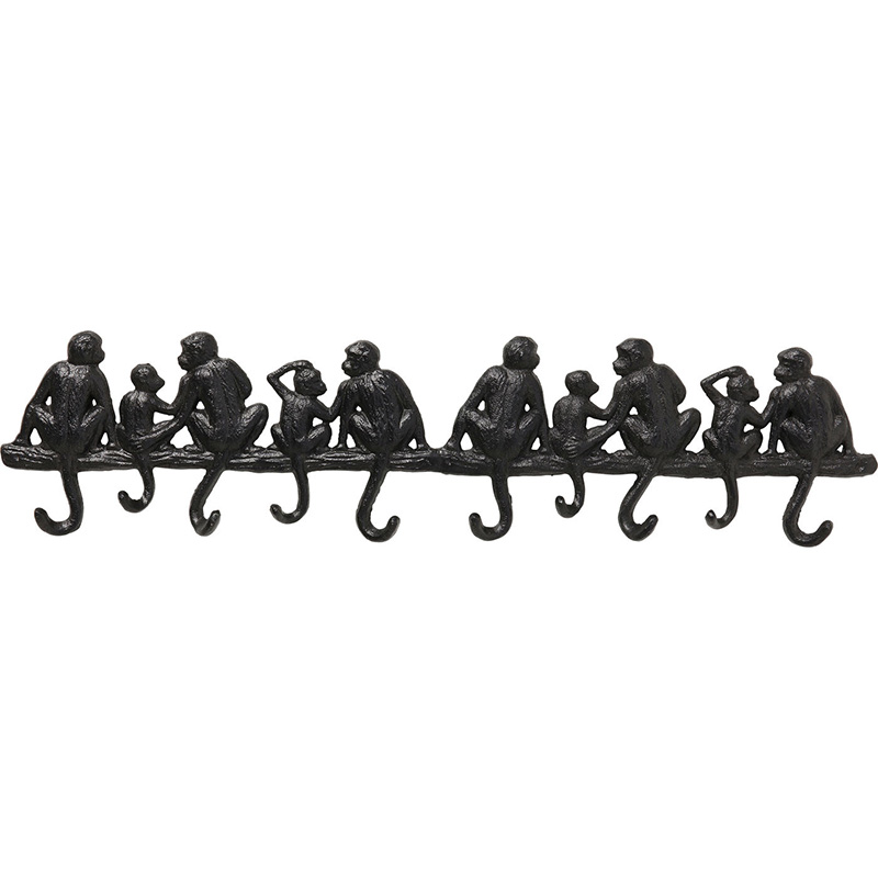 Настенная вешалка Monkey Family L Черный Настенная вешалка Monkey Family L Черный в Грозном | Loft Concept