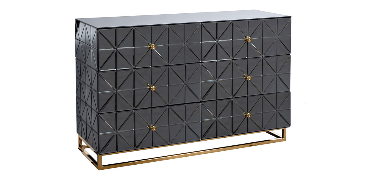 Комод дизайнерский Mirrored - фото