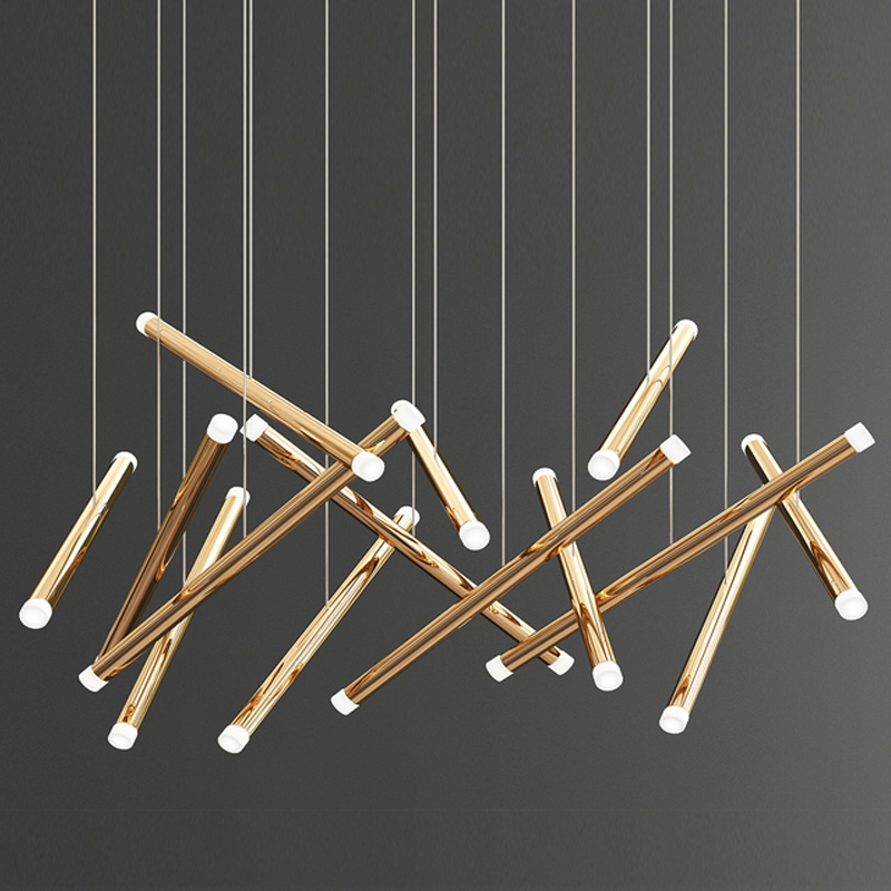 Люстра Dutti D0068 LED Chandelier Modern 14 Глянцевое золото Люстра Dutti D0068 LED Chandelier Modern 14 Глянцевое золото в Грозном | Loft Concept
