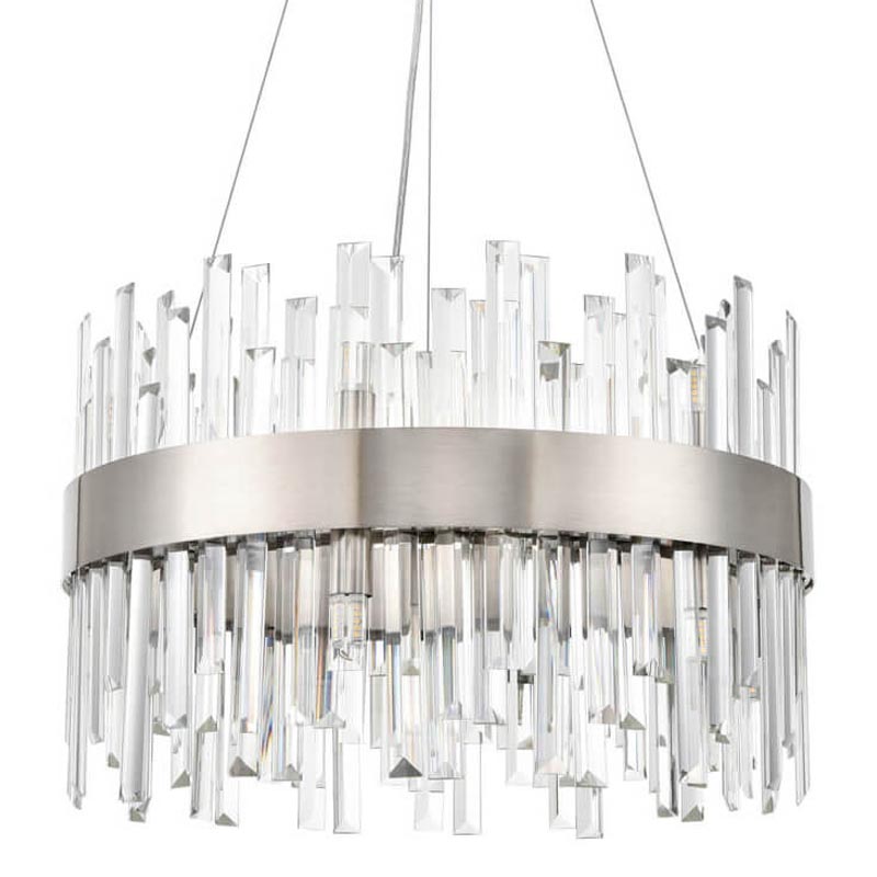 Люстра Cramer Chandelier 50 satin nickel Прозрачный (Transparent) Никель Сатин Люстра Cramer Chandelier 50 satin nickel Прозрачный (Transparent) Никель Сатин в Грозном | Loft Concept