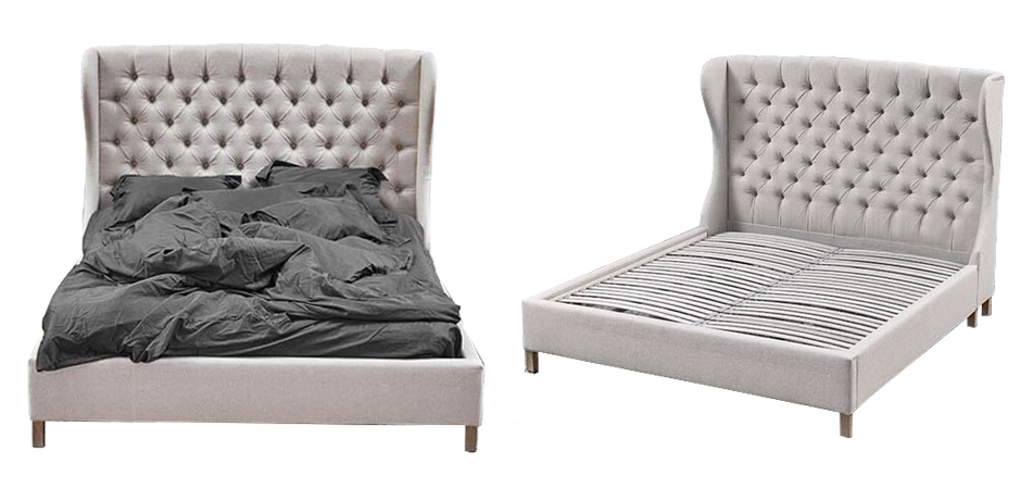 Кровать Aivengo Bed Light Gray Кровать Aivengo Bed Light Gray - Loft-Concept в Грозном